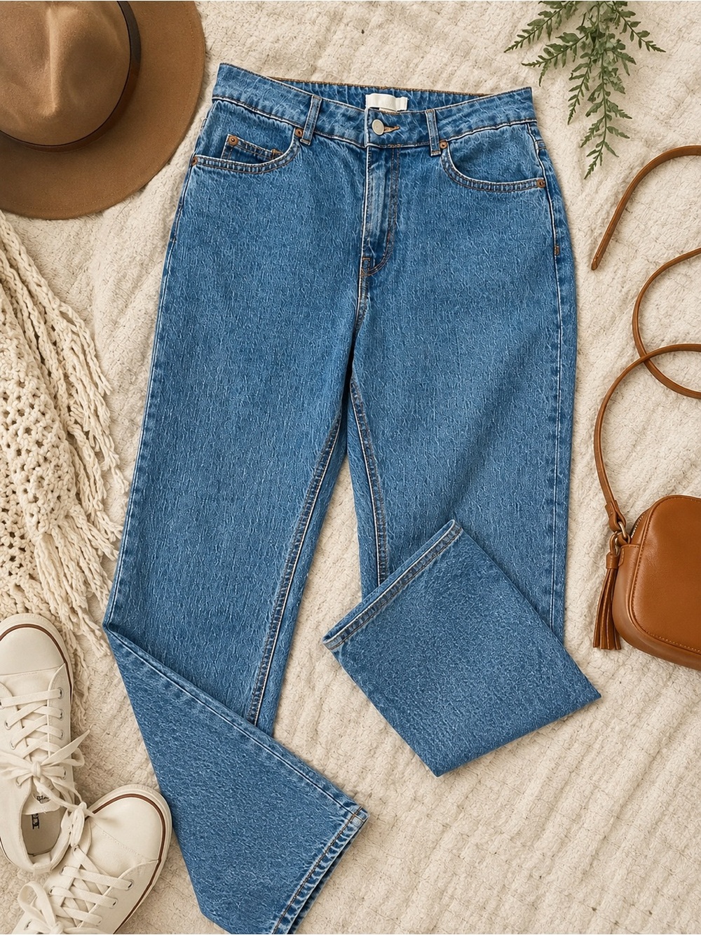 H&M High Waist Slim Ankle Jeans NWT Medium Wash Women’s Size 8